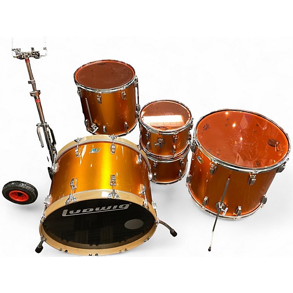Vintage 1970s Ludwig 6 Piece 6 piece drum kit Gold Sparkle (Wrap) Drum Kit
