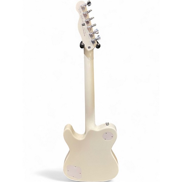 Used Fender JA90 Jim Adkins Thinline Telecaster Arctic White Hollow Body Electric Guitar