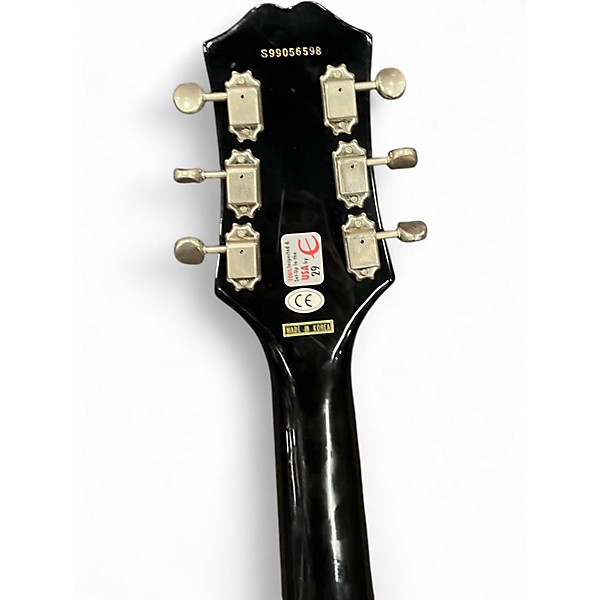 Used Epiphone Flamekat Ebony with Flame Graphic Hollow Body Electric Guitar