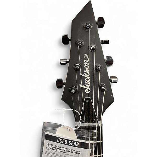 Used Jackson JS22-7 Dinky 7 String Black Solid Body Electric Guitar