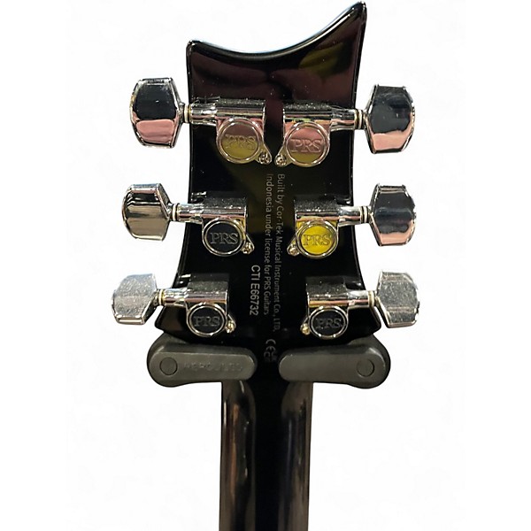 Used PRS SE Custom 24 Trans Black Solid Body Electric Guitar