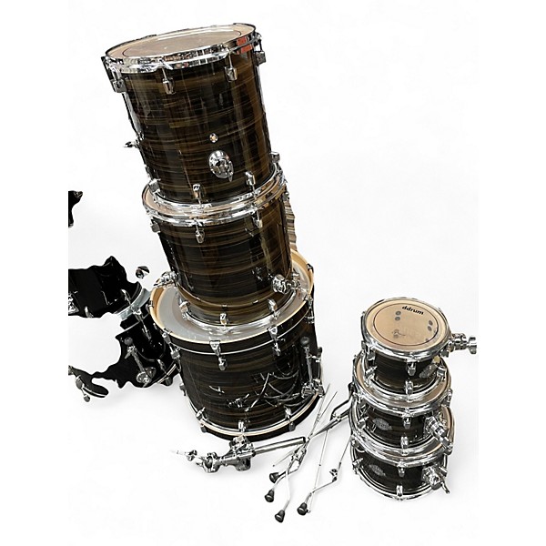 Used ddrum 6 Piece Dominion Birch Brushed Olive Metallic Drum Kit