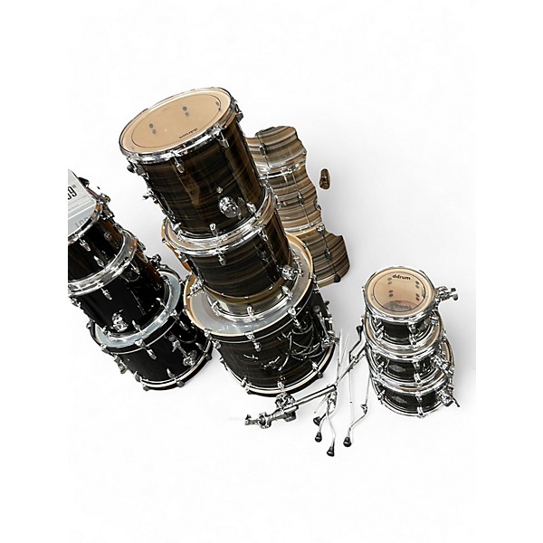 Used ddrum 6 Piece Dominion Birch Brushed Olive Metallic Drum Kit