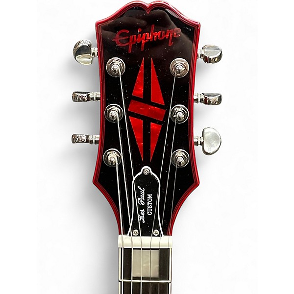 Used Epiphone Les Paul Custom Widow Red Burst Solid Body Electric Guitar