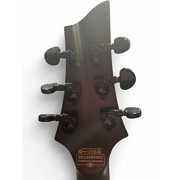 Used Schecter Guitar Research C1 Platinum Satin Black Solid Body Electric Guitar