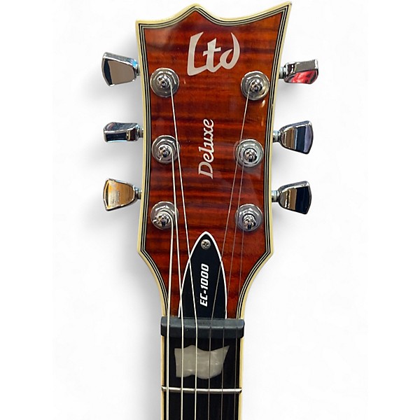 Used ESP LTD EC1000 Deluxe TIGER BURST Solid Body Electric Guitar