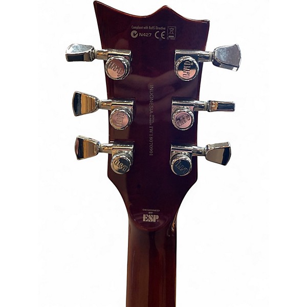 Used ESP LTD EC1000 Deluxe TIGER BURST Solid Body Electric Guitar