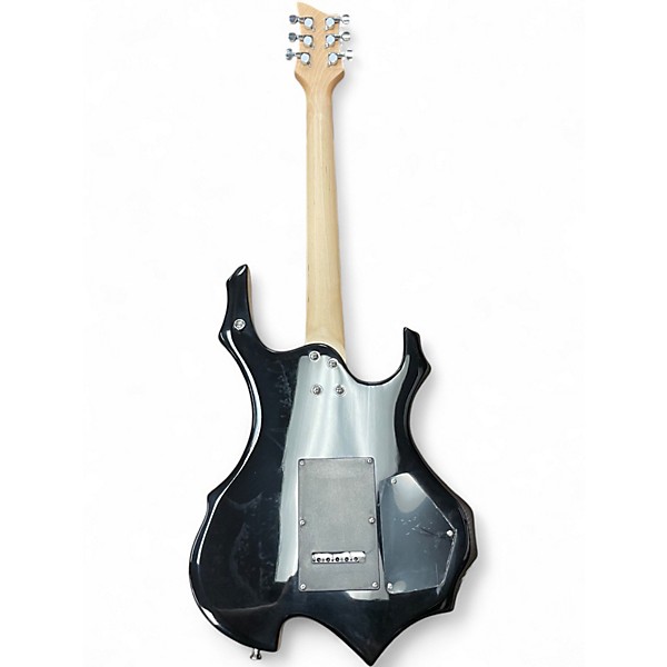 Used Glarry Burning Fire Black Solid Body Electric Guitar