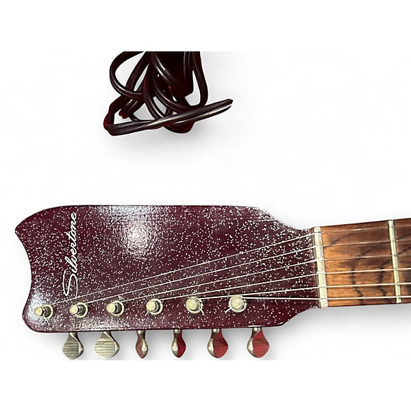 Vintage 1960s Silvertone 1457 With Case Amp red sunburst Solid Body Electric Guitar