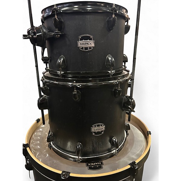 Used Mapex 3 Piece Mars Black Drum Kit