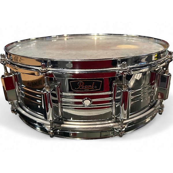 Used 1970s Pearl 5X14 Jupiter Chrome Over Brass Drum