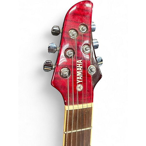 Used 2000s Yamaha RGX 520 Trans Red Solid Body Electric Guitar