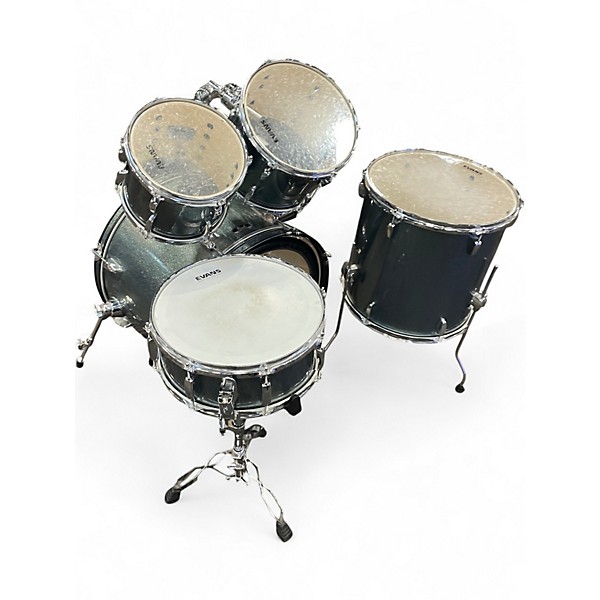 Used Pearl 5 Piece Roadshow Ice Blue Sparkle Drum Kit