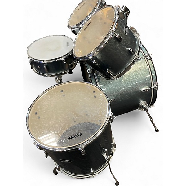 Used Pearl 5 Piece Roadshow Ice Blue Sparkle Drum Kit