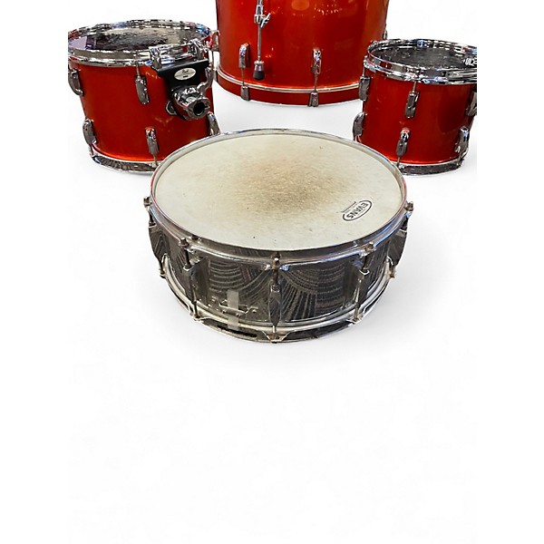 Used Pearl 5 Piece Vision Metallic Orange Drum Kit