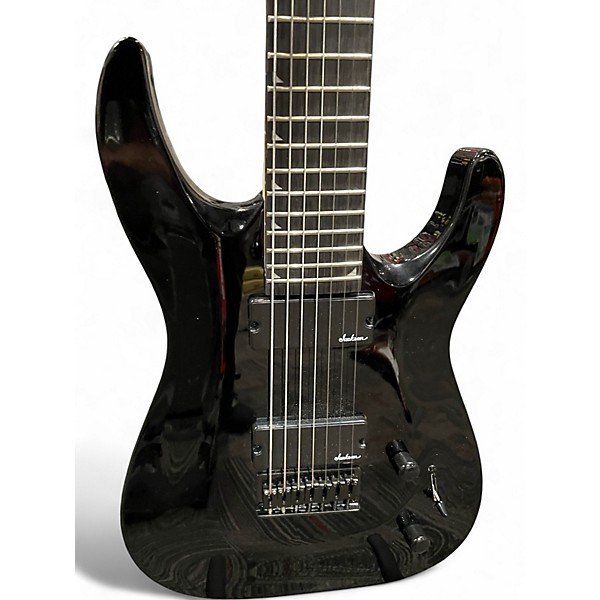 Used Jackson JS22-7 Dinky 7 String Black Solid Body Electric Guitar