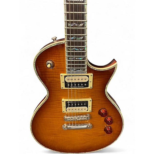 Used ESP LTD EC1000 Deluxe AMBER SUNBURST Solid Body Electric Guitar