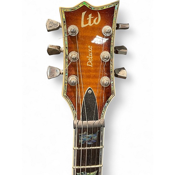 Used ESP LTD EC1000 Deluxe AMBER SUNBURST Solid Body Electric Guitar