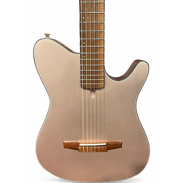 Used Ibanez FHR10N Rose Gold Metallic Classical Acoustic Electric Guitar
