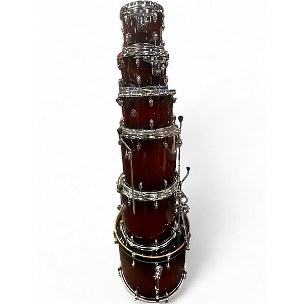 Used Gretsch Drums 6 Piece Catalina Dark Cherry Burst Drum Kit