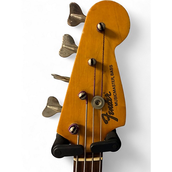 Vintage 1974 Fender Musicmaster Fiesta Red Electric Bass Guitar