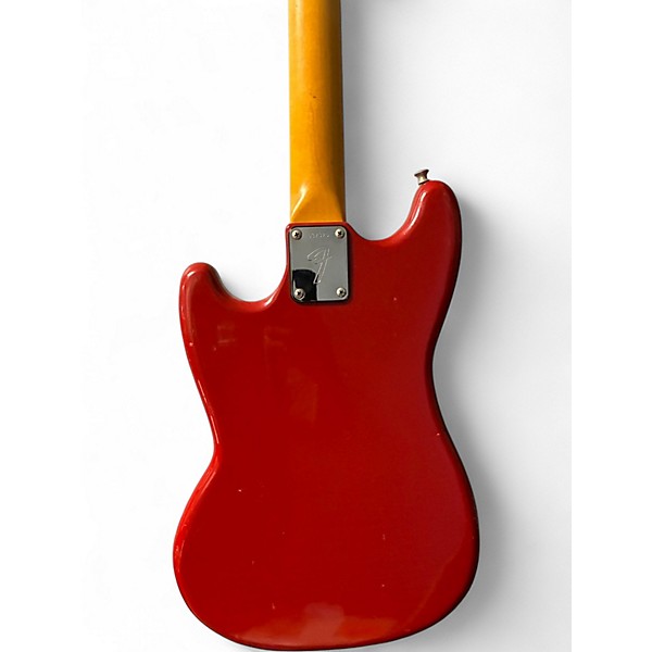 Vintage 1974 Fender Musicmaster Fiesta Red Electric Bass Guitar