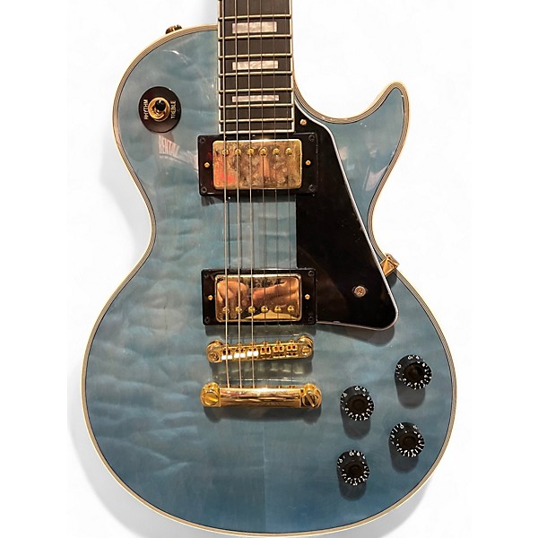 Used Epiphone Les Paul Custom TRANSLUCENT BLUE Solid Body Electric Guitar