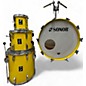 Vintage 1980s SONOR 4 Piece LITE LEMON YELLOW Drum Kit thumbnail