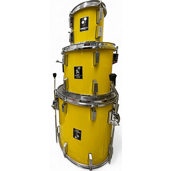Vintage 1980s SONOR 4 Piece LITE LEMON YELLOW Drum Kit