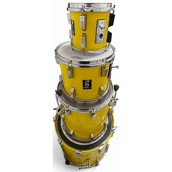 Vintage 1980s SONOR 4 Piece LITE LEMON YELLOW Drum Kit