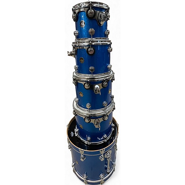 Used DW 5 Piece Collector's Series BLUE SPARKLE Drum Kit