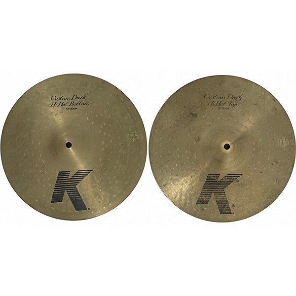 Used Zildjian 13in K Custom Dark Hi Hat Pair Cymbal