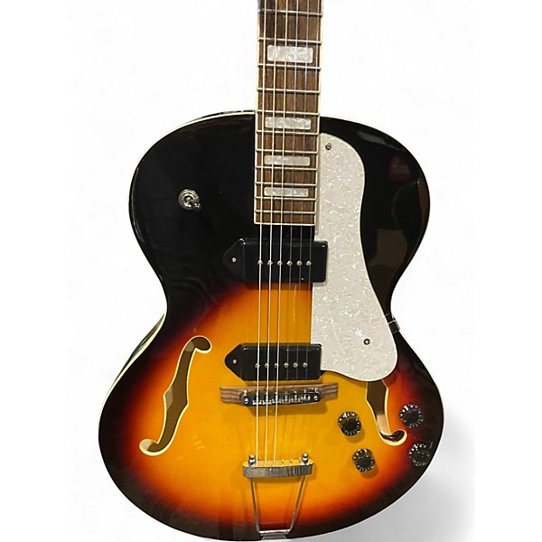 Used Firefly Hollow Body Vintage Sunburst Hollow Body Electric Guitar