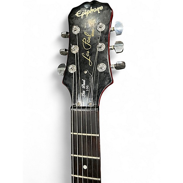 Used Epiphone Les Paul 100 Bolt On 3 Tone Sunburst Solid Body Electric Guitar