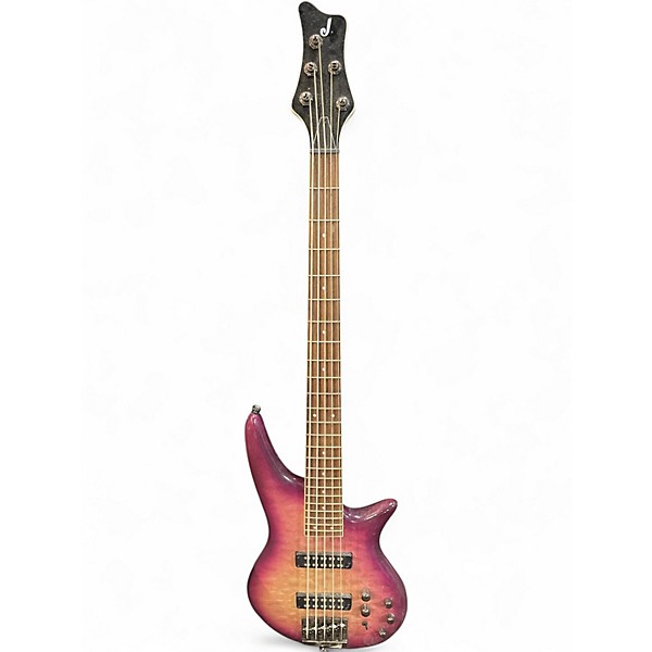 Used Jackson JS3VQM Trans Purple Electric Bass Guitar