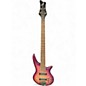 Used Jackson JS3VQM Trans Purple Electric Bass Guitar