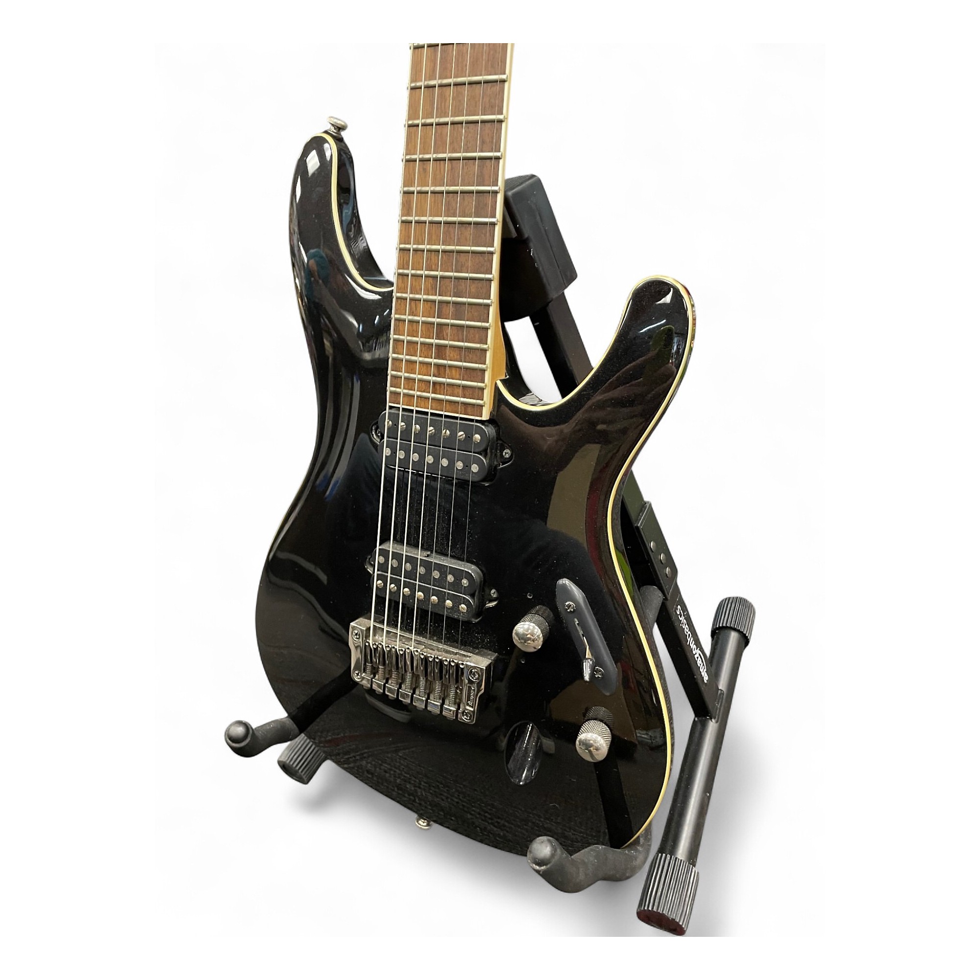 Used Ibanez SIR27FD Iron Label 7 String Black Solid Body Electric