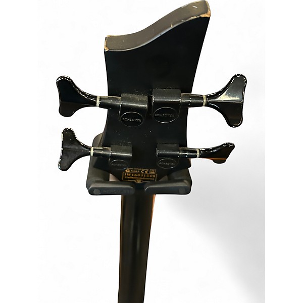 Used Schecter Guitar Research STEALTH 4 Satin Black Electric Bass Guitar