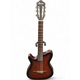 Used Ibanez FRH10NL Brown Sunburst Classical Acoustic Electric Guitar