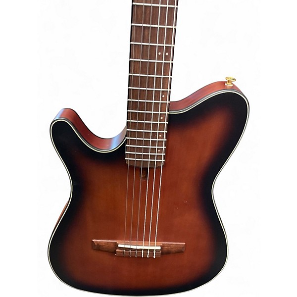 Used Ibanez FRH10NL Brown Sunburst Classical Acoustic Electric Guitar