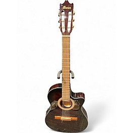 Used Ibanez GA35TCE Black Classical Acoustic Electric Guitar