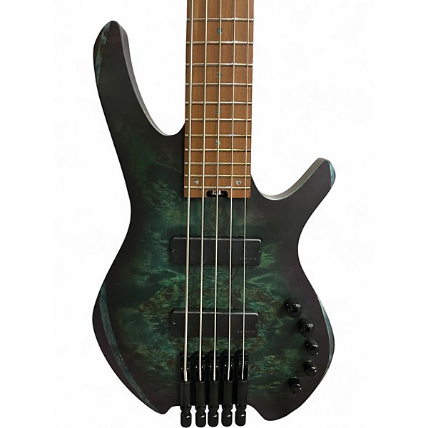 Used Cort Space 5 Green Electric Bass Guitar