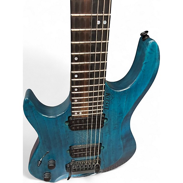Used Kiesel OSIRIS 7 LEFT HANDED TRANS BLUE Hollow Body Electric Guitar