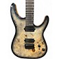 Used Schecter Guitar Research CR-6 Black Burl Solid Body Electric Guitar