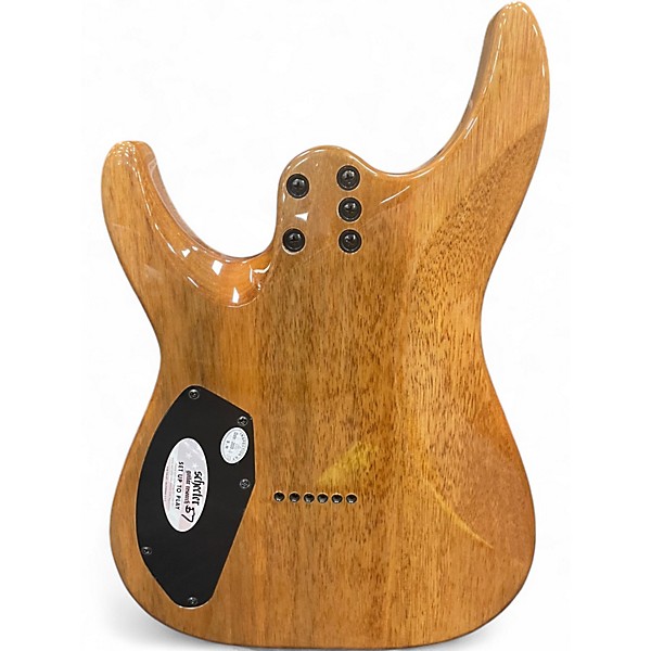 Used Schecter Guitar Research CR-6 Black Burl Solid Body Electric Guitar