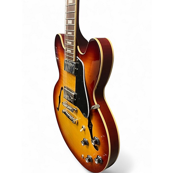 Used Epiphone ES335 Figured Top Raspberry Tea Burst Hollow Body Electric Guitar
