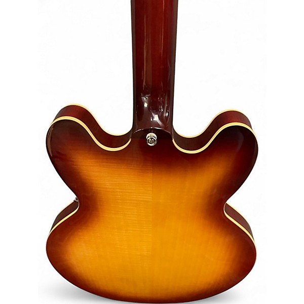 Used Epiphone ES335 Figured Top Raspberry Tea Burst Hollow Body Electric Guitar