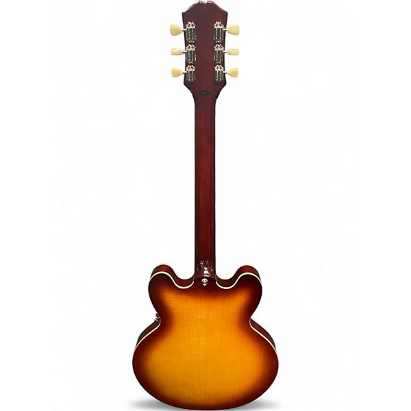 Used Epiphone ES335 Figured Top Raspberry Tea Burst Hollow Body Electric Guitar