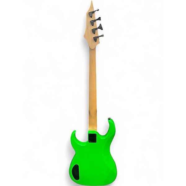 Used Dean Custom Zone 4-String Neon Green Electric Bass Guitar