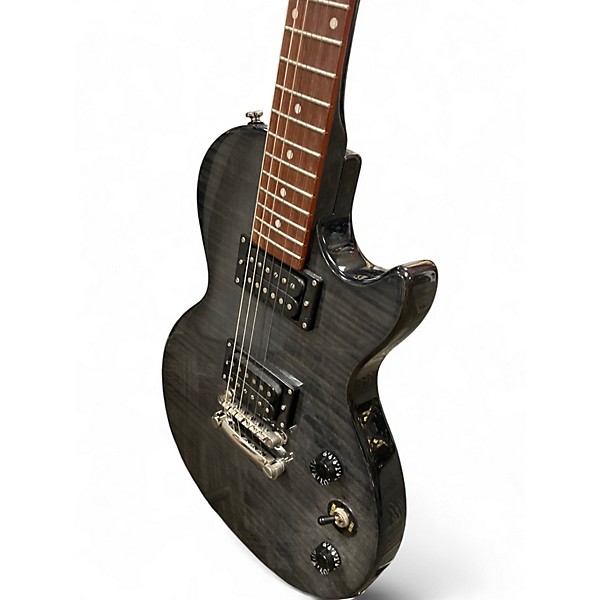 Used 2019 Epiphone Les Paul Special II Plus Trans Black Solid Body Electric Guitar